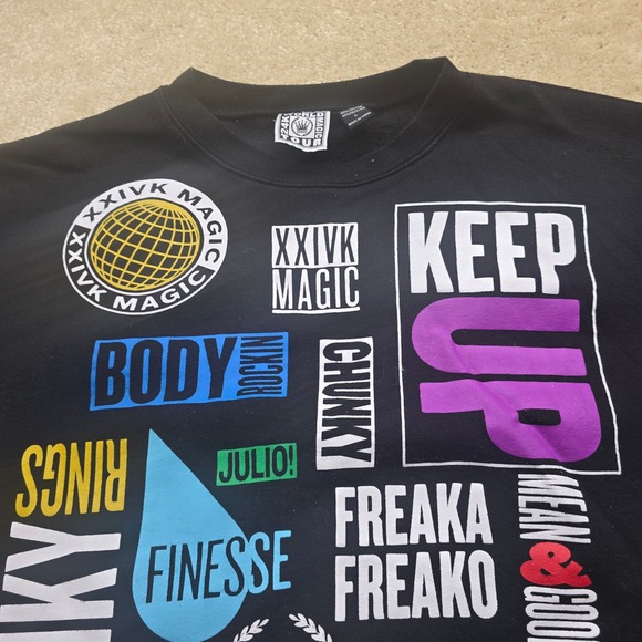 XXIVK Magic Other - XXIVK Magic World Tour Graphic Sweatshirt Black Men's Size L